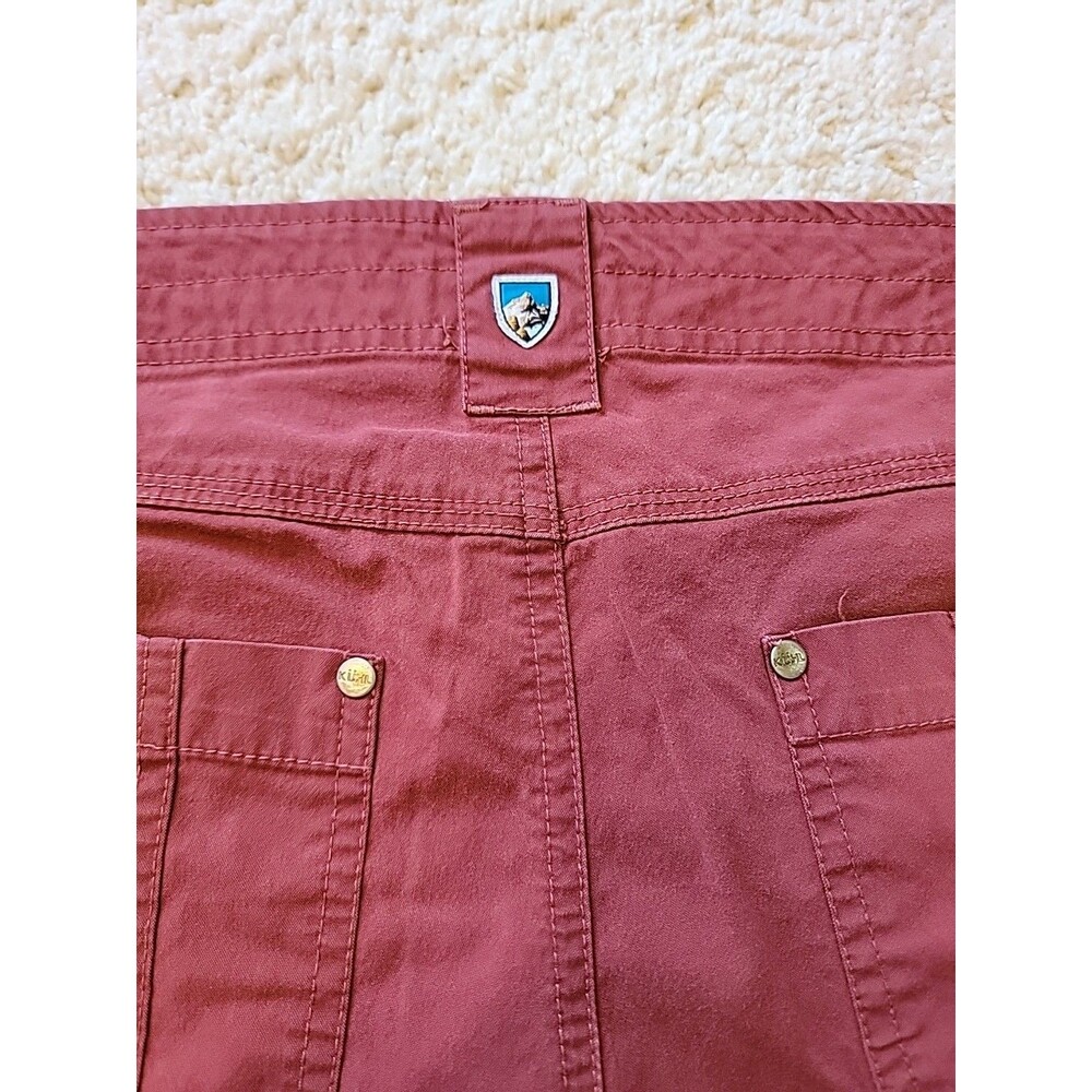 Kuhl Womens Shorts Size 8 Chino Maroon - Picture 5 of 8